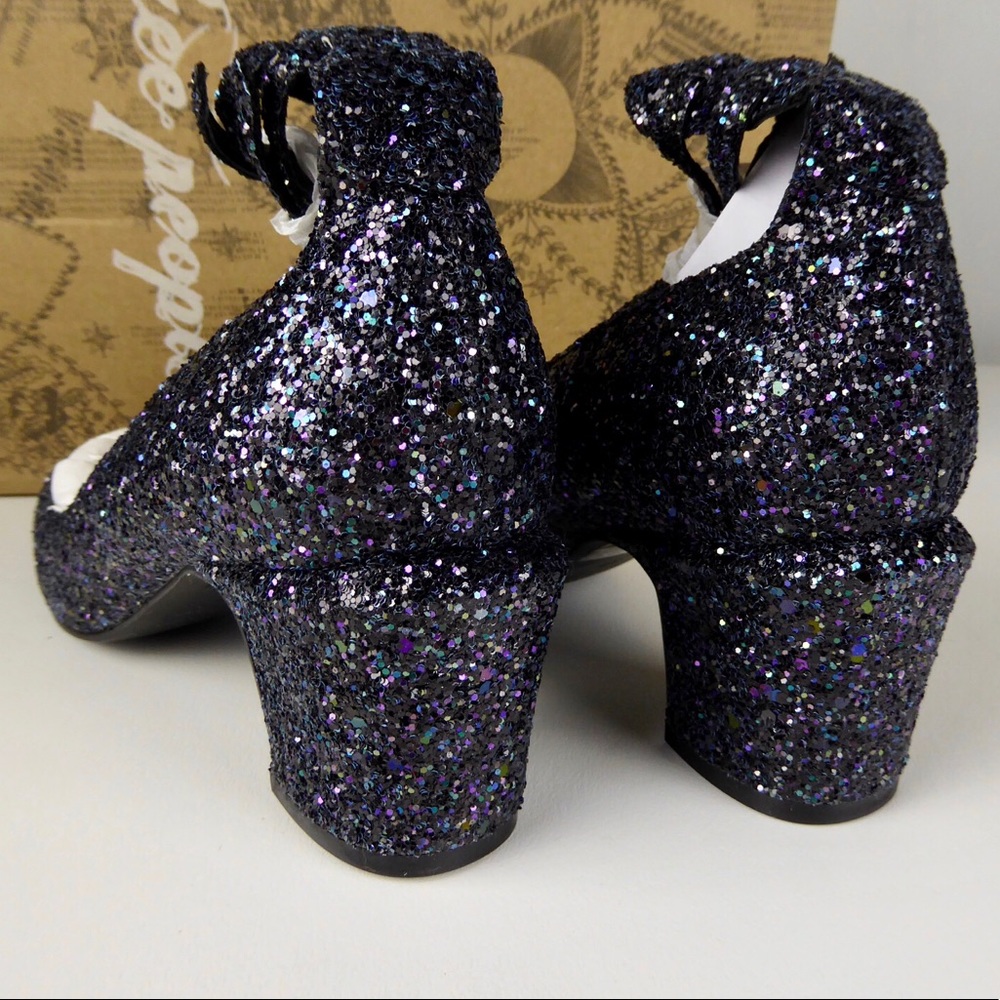 Free People Glitter Lana Block Heel Ankle Buckle